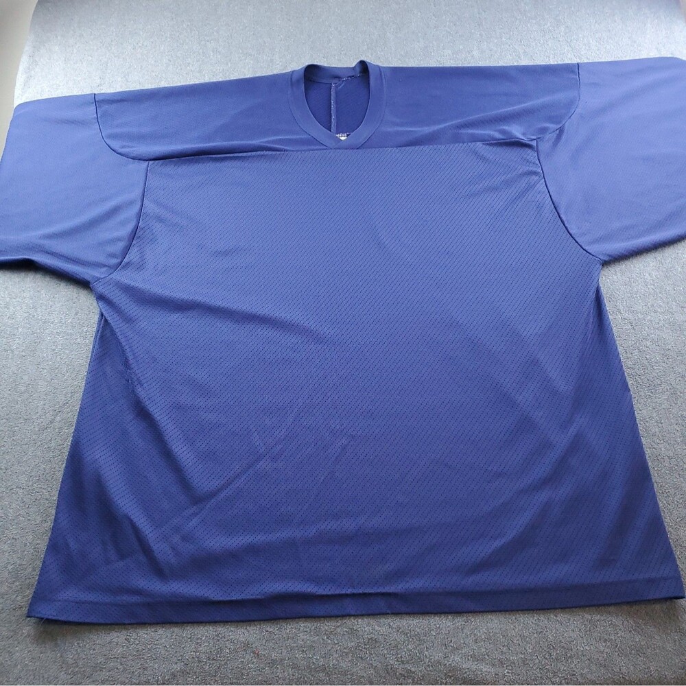 Vintage CCM Hockey Jersey Blank Navy Blue Mens Size 2XL Blank
